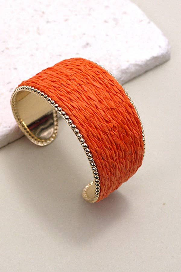 JOSSLYN by wall to wall - RAFFIA CUFF BRACELET | 10B3021002