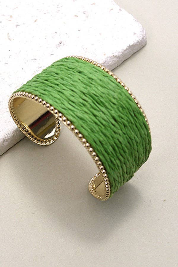 JOSSLYN by wall to wall - RAFFIA CUFF BRACELET | 10B3021002