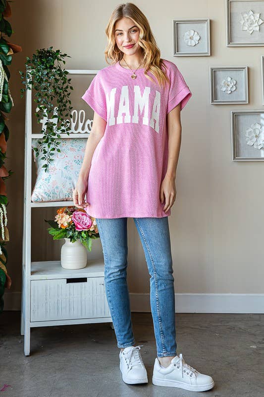 HEIMISH - ET7523-10 SOLID RIBBED LETTERING TOP