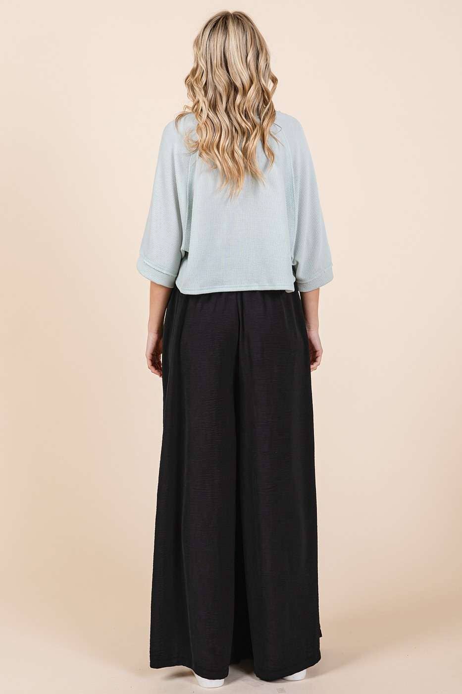 mittoshop - AIRFLOW PLEATED WIDE LEG PANTS