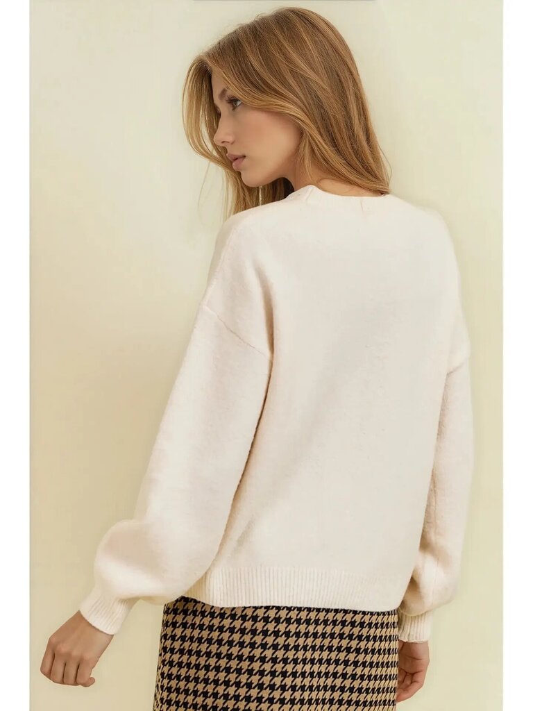 Bear Knitted Pullover Sweater