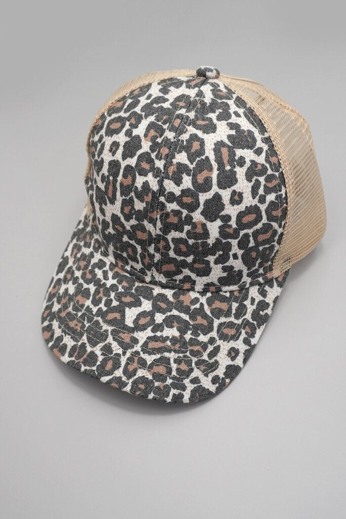 Leopard trucker hat