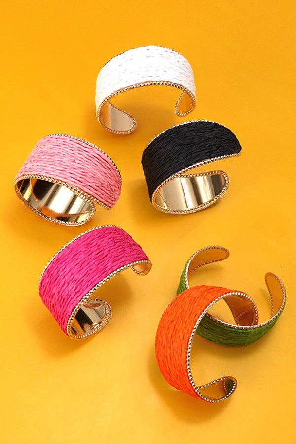 JOSSLYN by wall to wall - RAFFIA CUFF BRACELET | 10B3021002