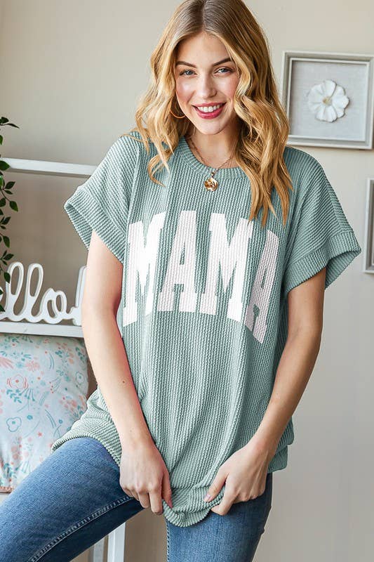 HEIMISH - ET7523-10 SOLID RIBBED LETTERING TOP