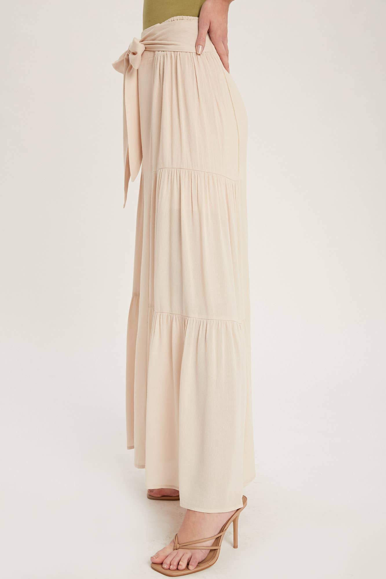Bluivy - TIERED FLOWY WIDE-LEG PANTS