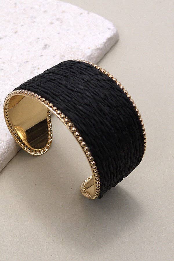JOSSLYN by wall to wall - RAFFIA CUFF BRACELET | 10B3021002