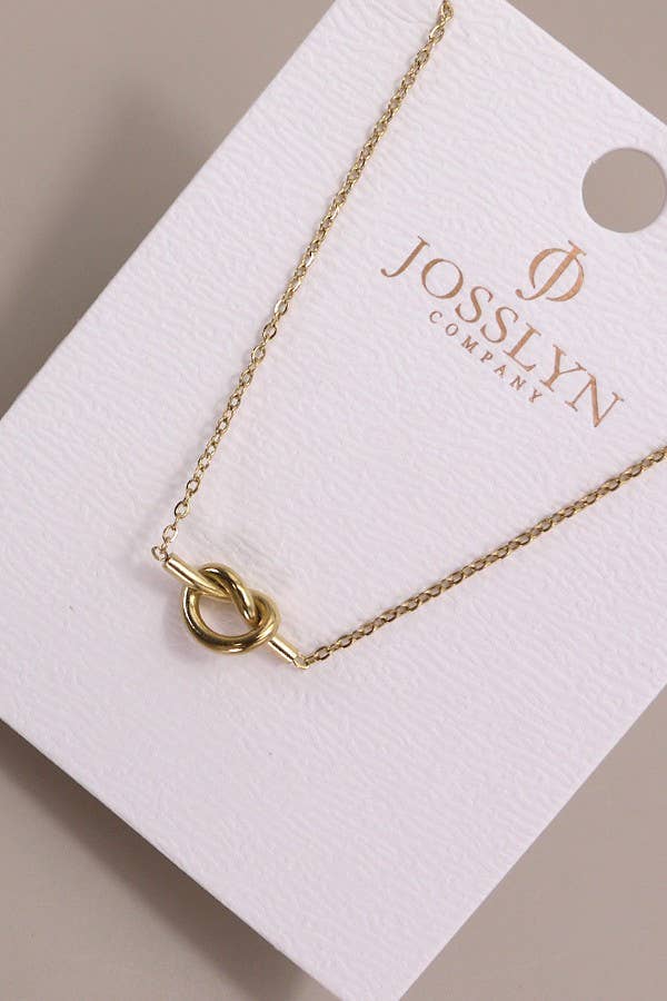 JOSSLYN by wall to wall - TITANIUM STEEL NON-TARNISH KNOTTED NECKLACE | 40NK337