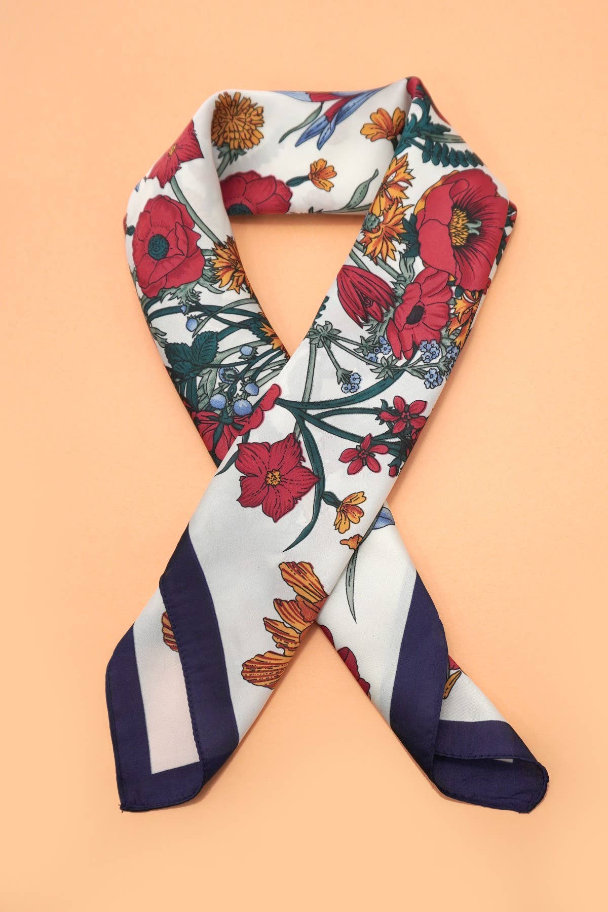 JOSSLYN by wall to wall - LARGE FLORAL PRINT BANDANA SCARF | 40SC651