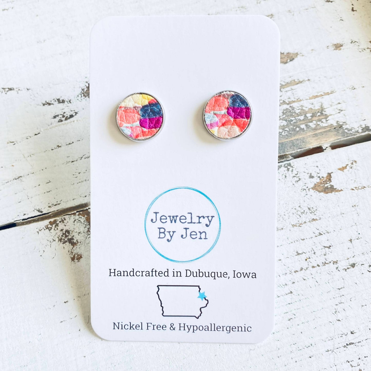 Jewelry By Jen - Stud Earrings: Confetti Splash