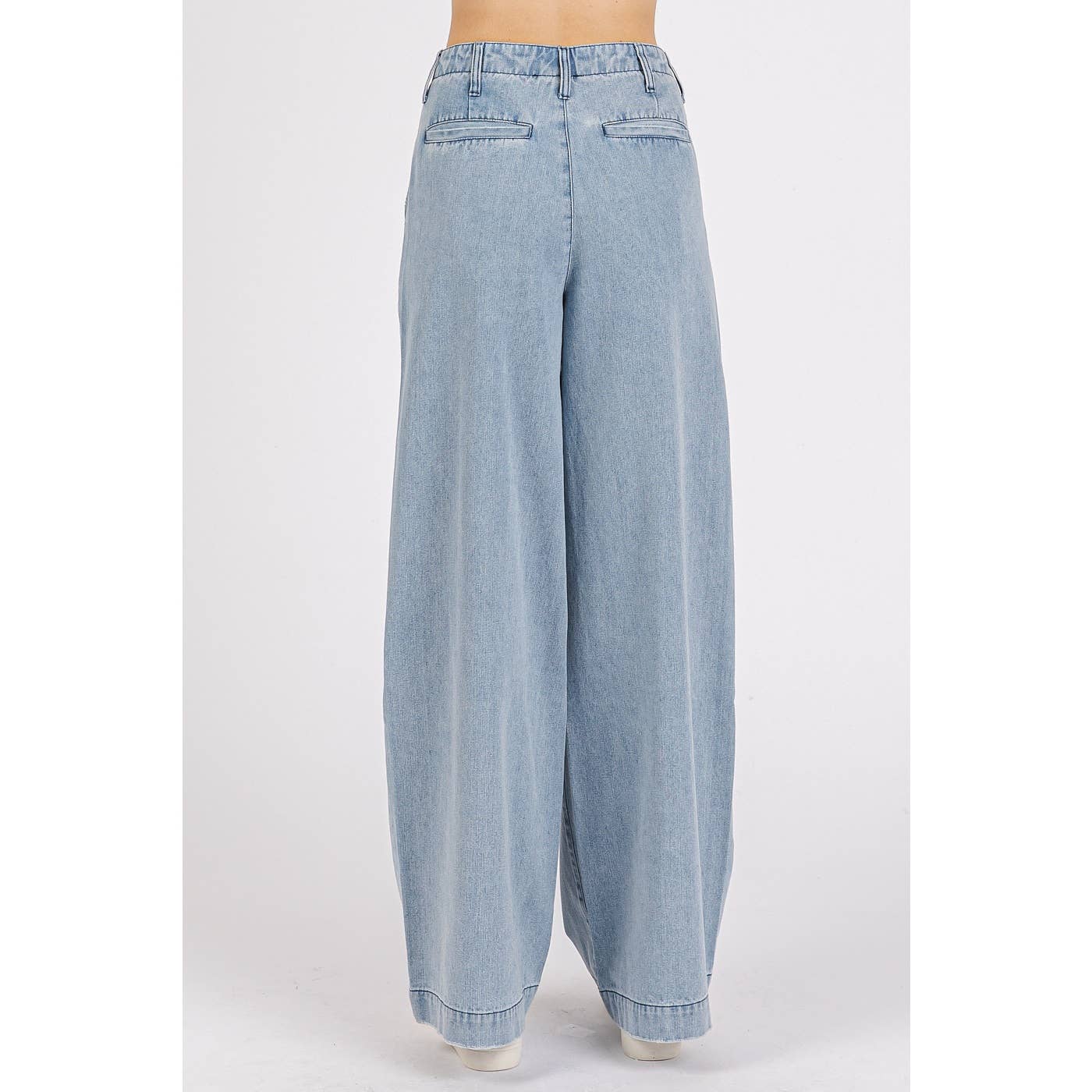 mittoshop - LIGHT WASH WIDE LEG DENIM JEANS