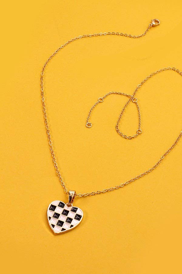 JOSSLYN by Wall to Wall - BUTTERFLY STARBURST HAMSA HEART EPOXY NECKLACE | 31N22048