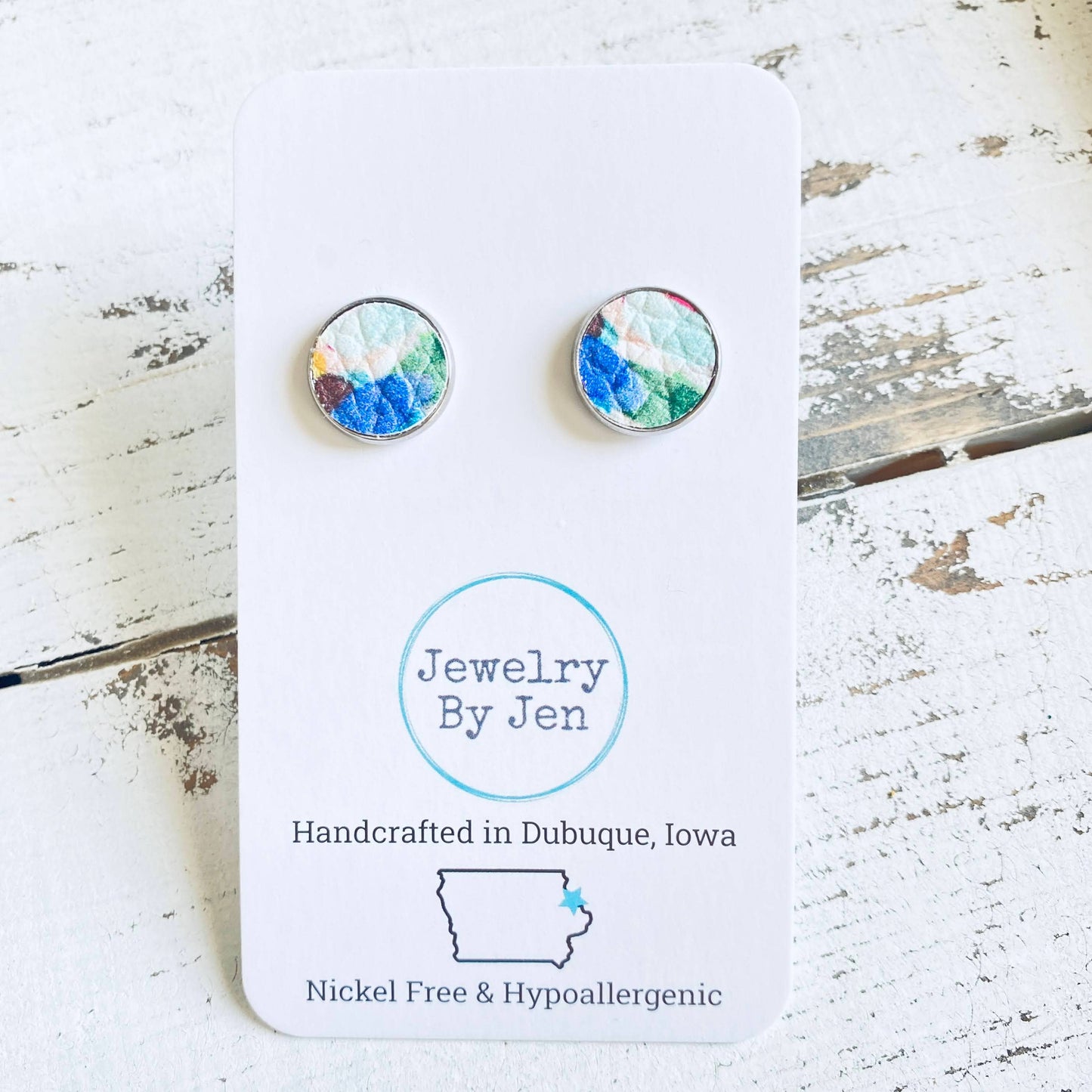Jewelry By Jen - Stud Earrings: Confetti Splash