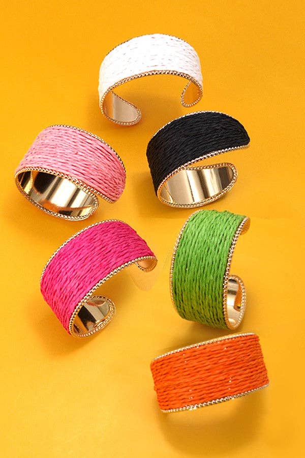 JOSSLYN by wall to wall - RAFFIA CUFF BRACELET | 10B3021002