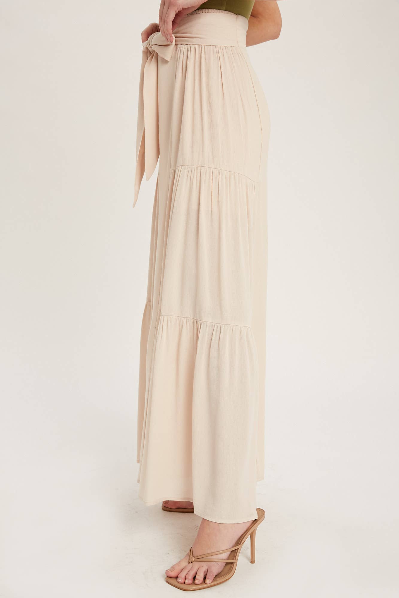 Bluivy - TIERED FLOWY WIDE-LEG PANTS