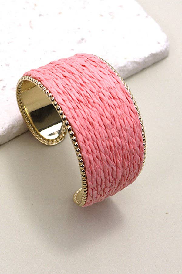 JOSSLYN by wall to wall - RAFFIA CUFF BRACELET | 10B3021002