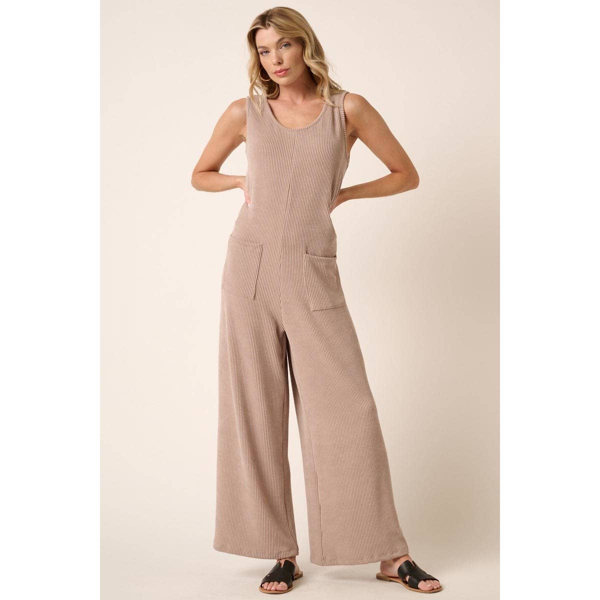 mittoshop - URBAN RIB KNIT POCKET DETAIL JUMPSUIT