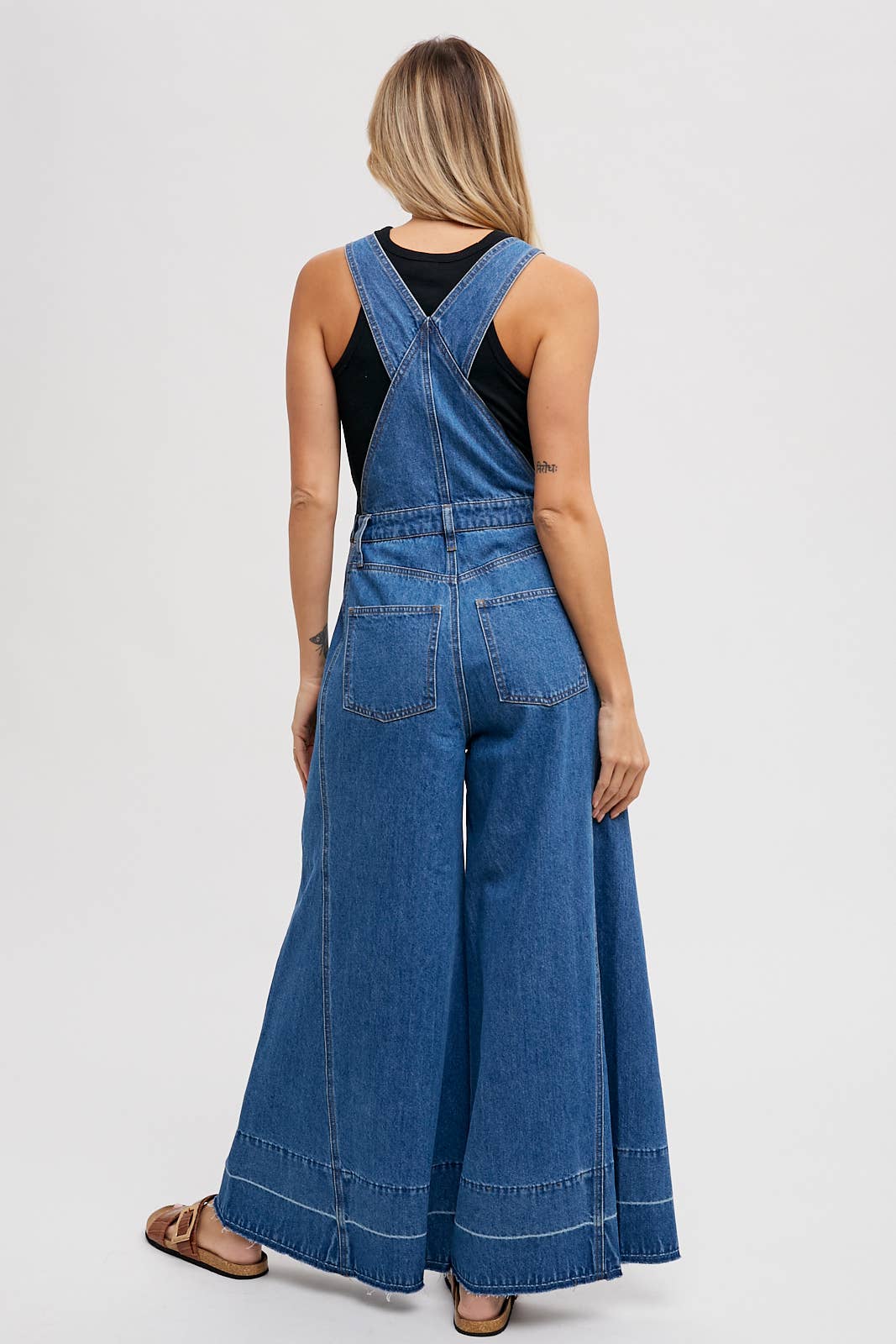 Bluivy - DENIM WIDE LEGS OVERALLS