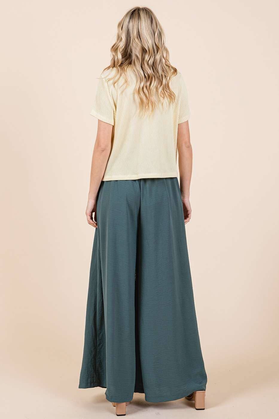 mittoshop - AIRFLOW PLEATED WIDE LEG PANTS