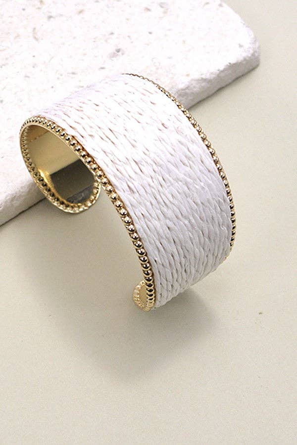 JOSSLYN by wall to wall - RAFFIA CUFF BRACELET | 10B3021002