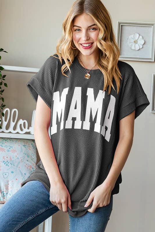 HEIMISH - ET7523-10 SOLID RIBBED LETTERING TOP