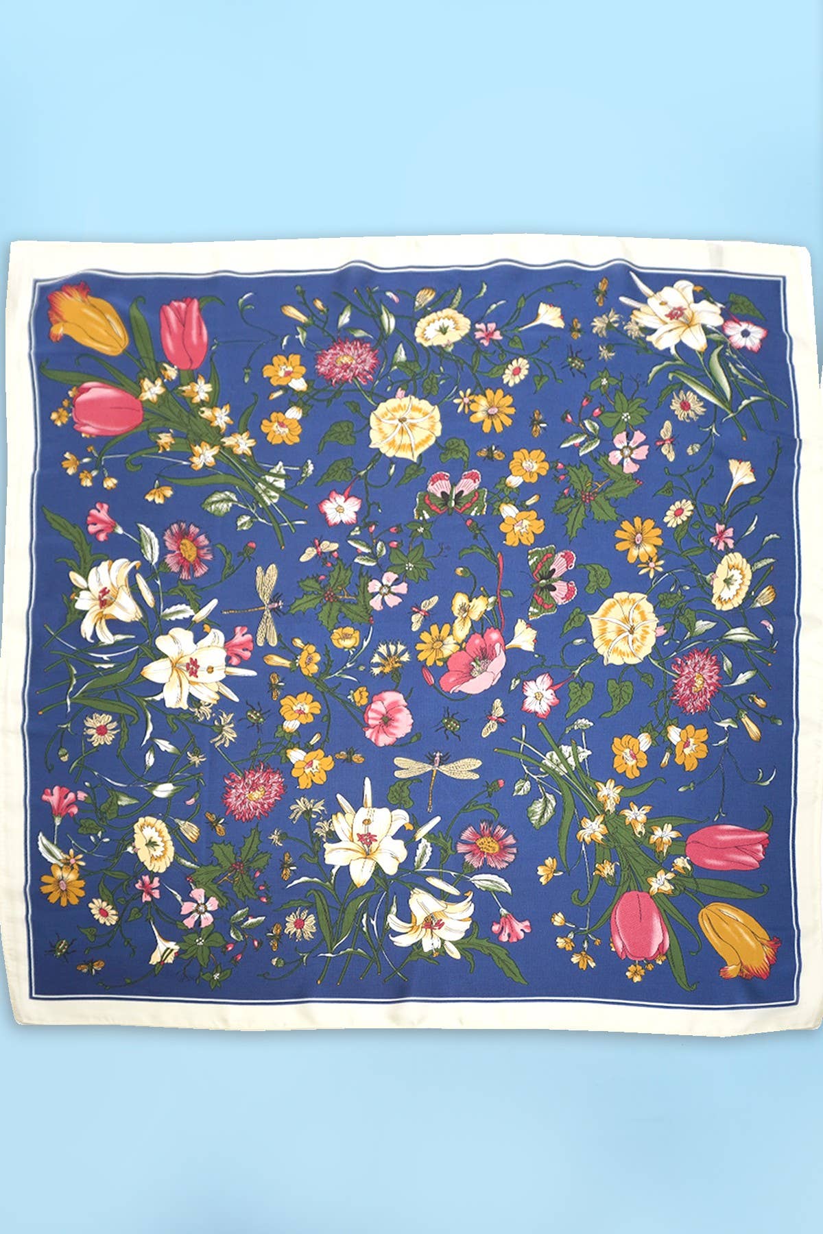 JOSSLYN by wall to wall - LARGE FLORAL PRINT BANDANA SCARF | 40SC655