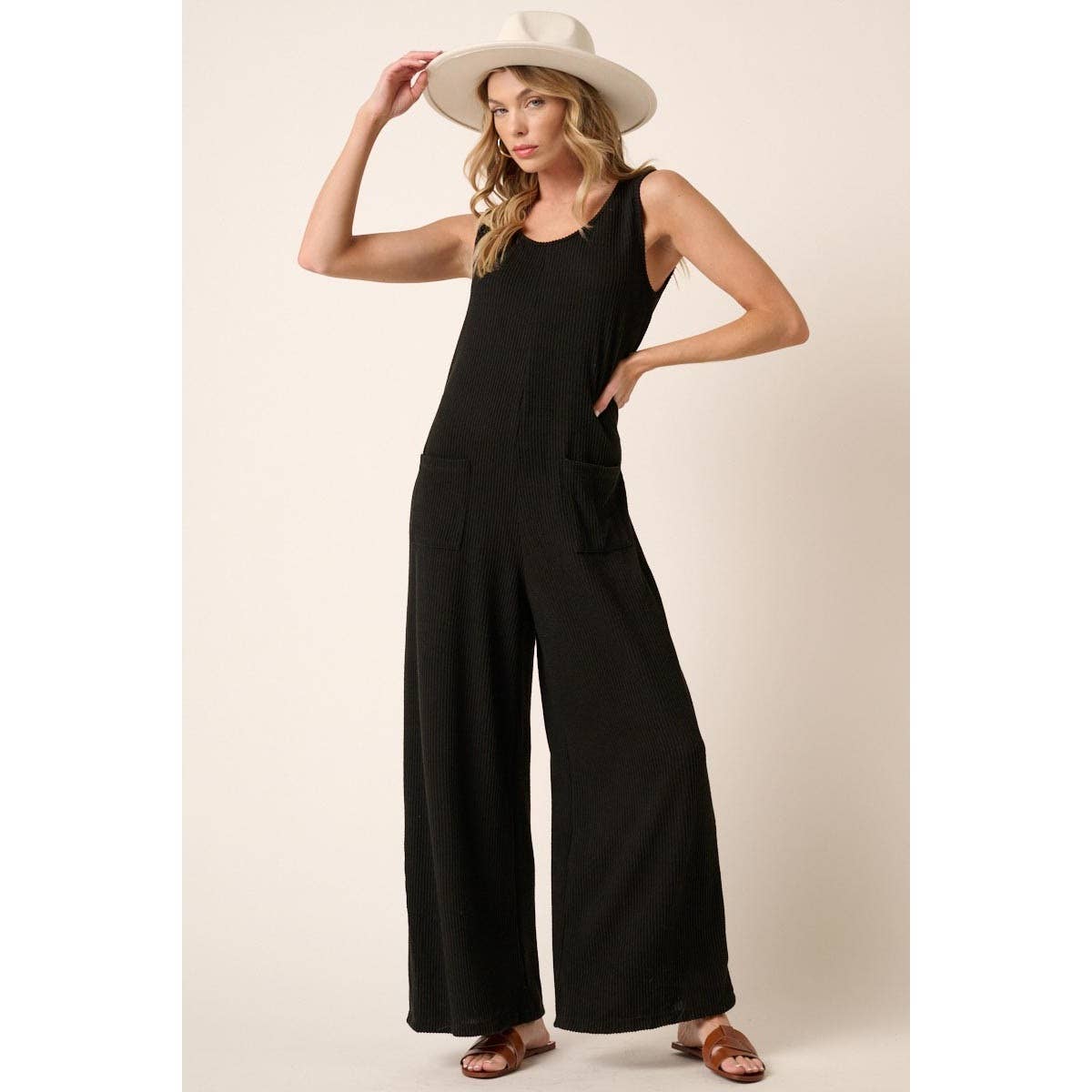 mittoshop - URBAN RIB KNIT POCKET DETAIL JUMPSUIT