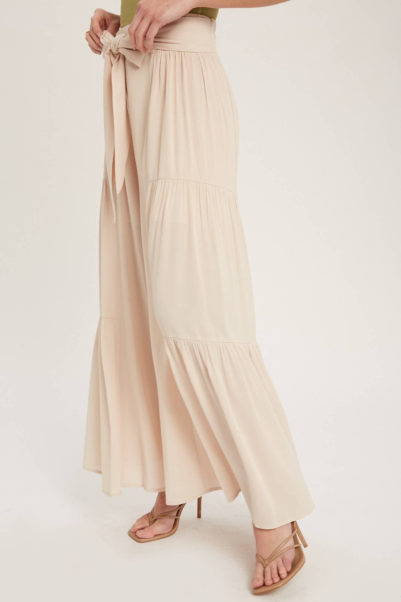 Bluivy - TIERED FLOWY WIDE-LEG PANTS