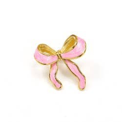 JOSSLYN by Wall to Wall - GOLD SILVER COLORFUL ENAMEL BOW EARRINGS | 40E346-EAR