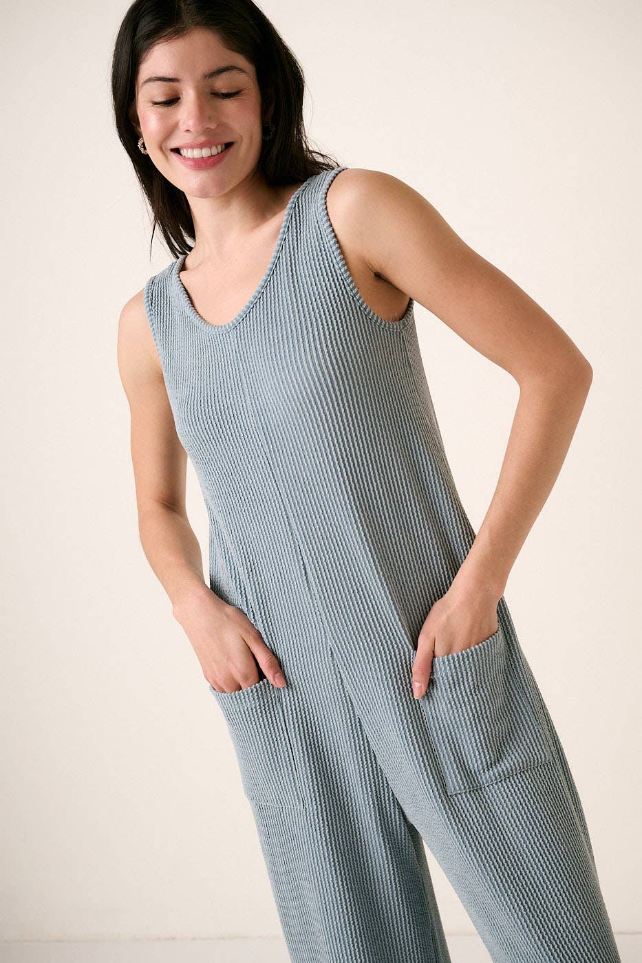 mittoshop - URBAN RIB KNIT POCKET DETAIL JUMPSUIT