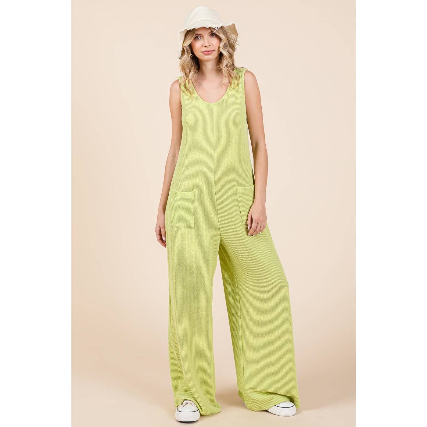 mittoshop - URBAN RIB KNIT POCKET DETAIL JUMPSUIT