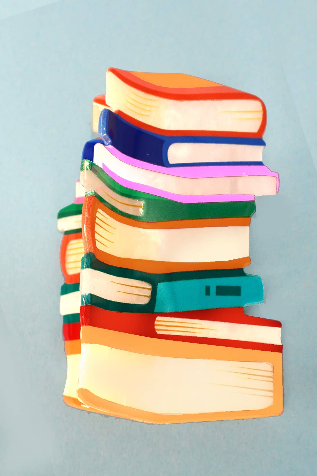 JOSSLYN by Wall to Wall - BOOK STACK SCHOOL HAIR CLAW CLIPS | 40H857