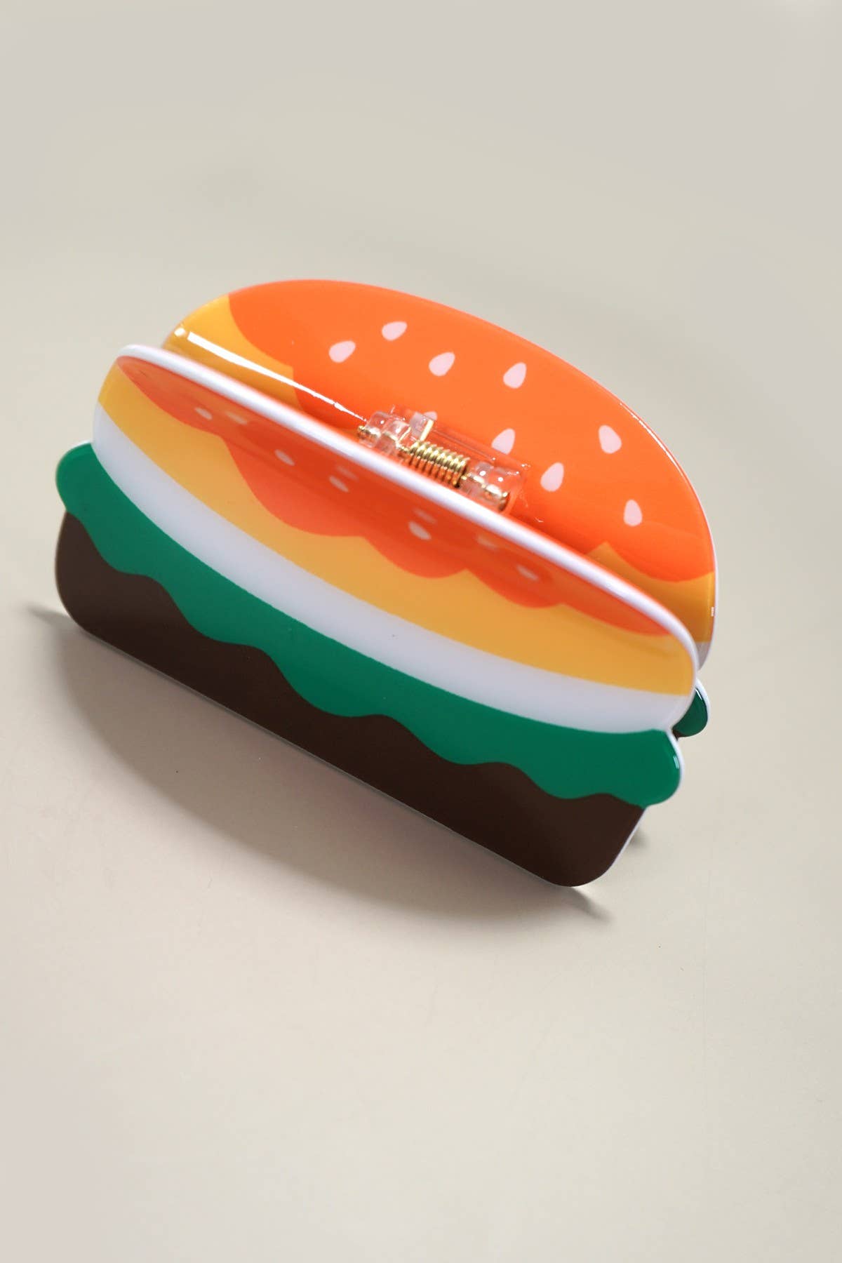 JOSSLYN by wall to wall - JUMBO LEMONADE BANANA HAMBURGER HAIR CLAW CLIPS | 40H843