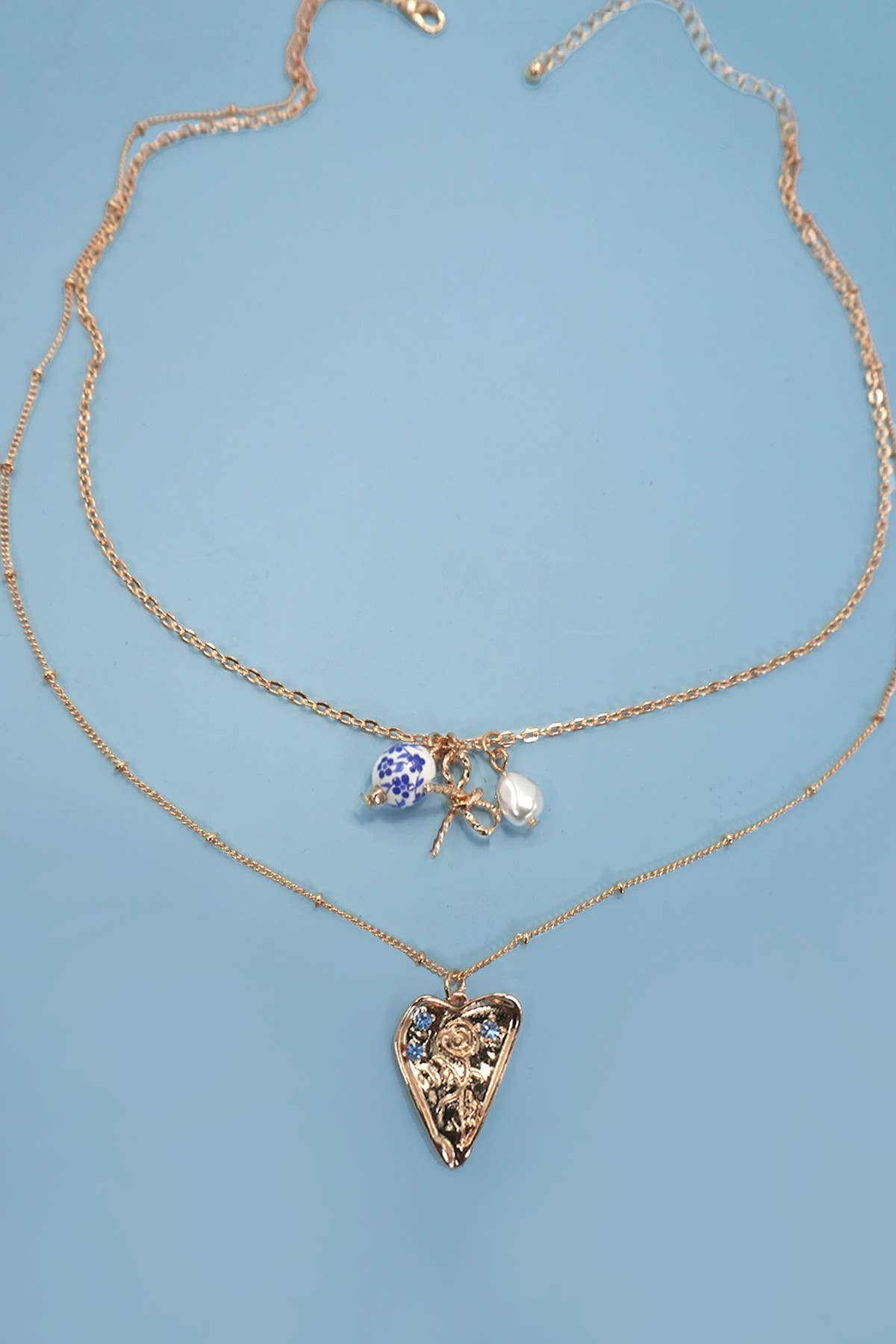 JOSSLYN by wall to wall - CERAMIC PORCELAIN LAYER CLUSTER CHARM NECKLACE | 80N91560