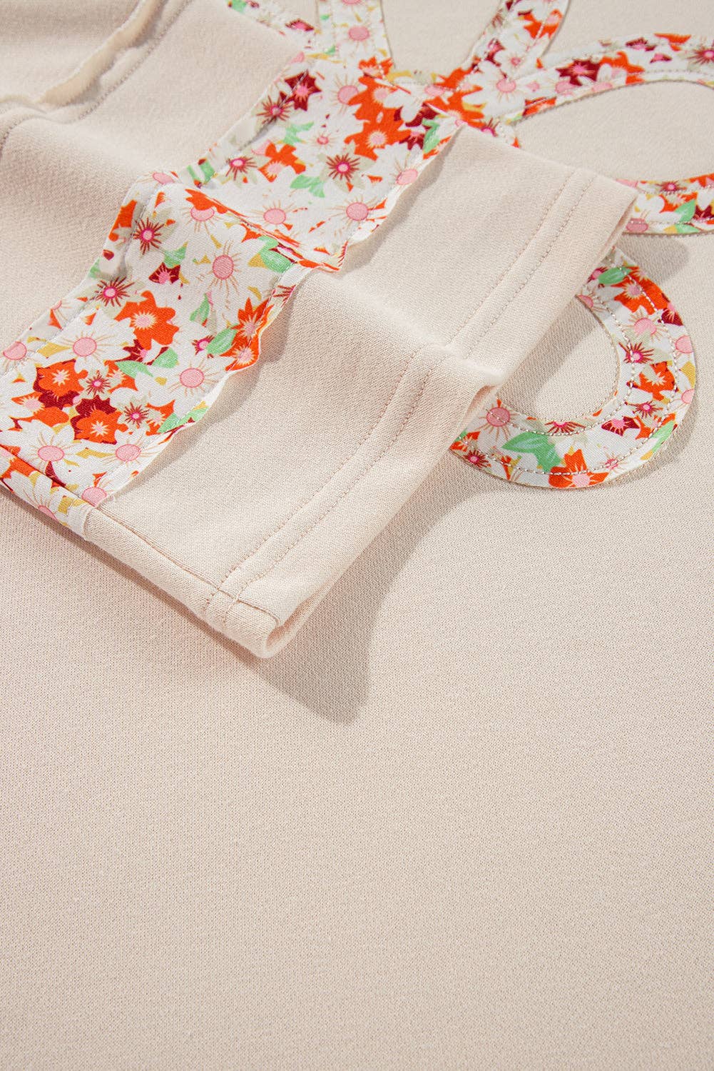 Lovesoft - Flower Patch Graphic Exposed Seam Wide Sleeve Top