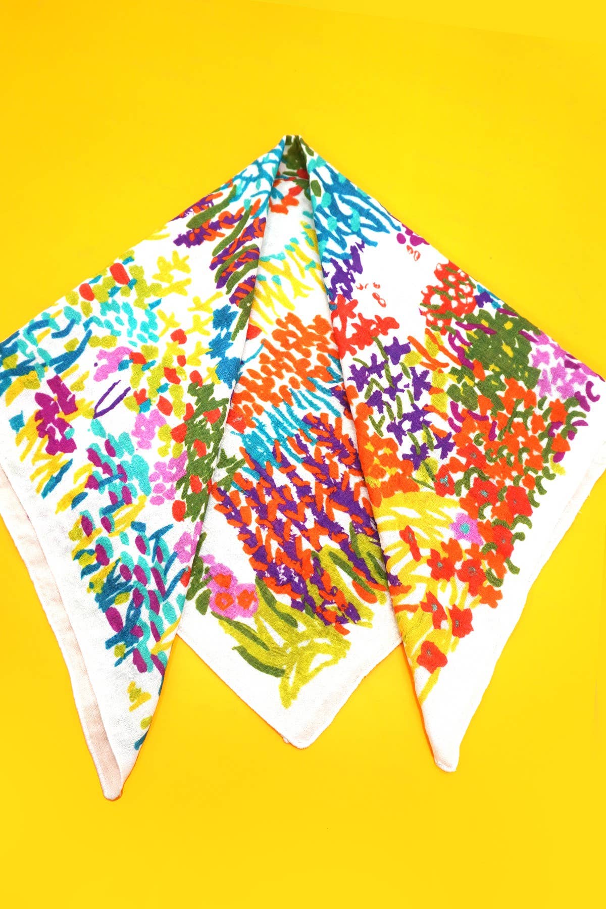JOSSLYN by wall to wall - COTTON FLORAL PRINT SILKY FEELING BANDANA SCARF | 40SC648