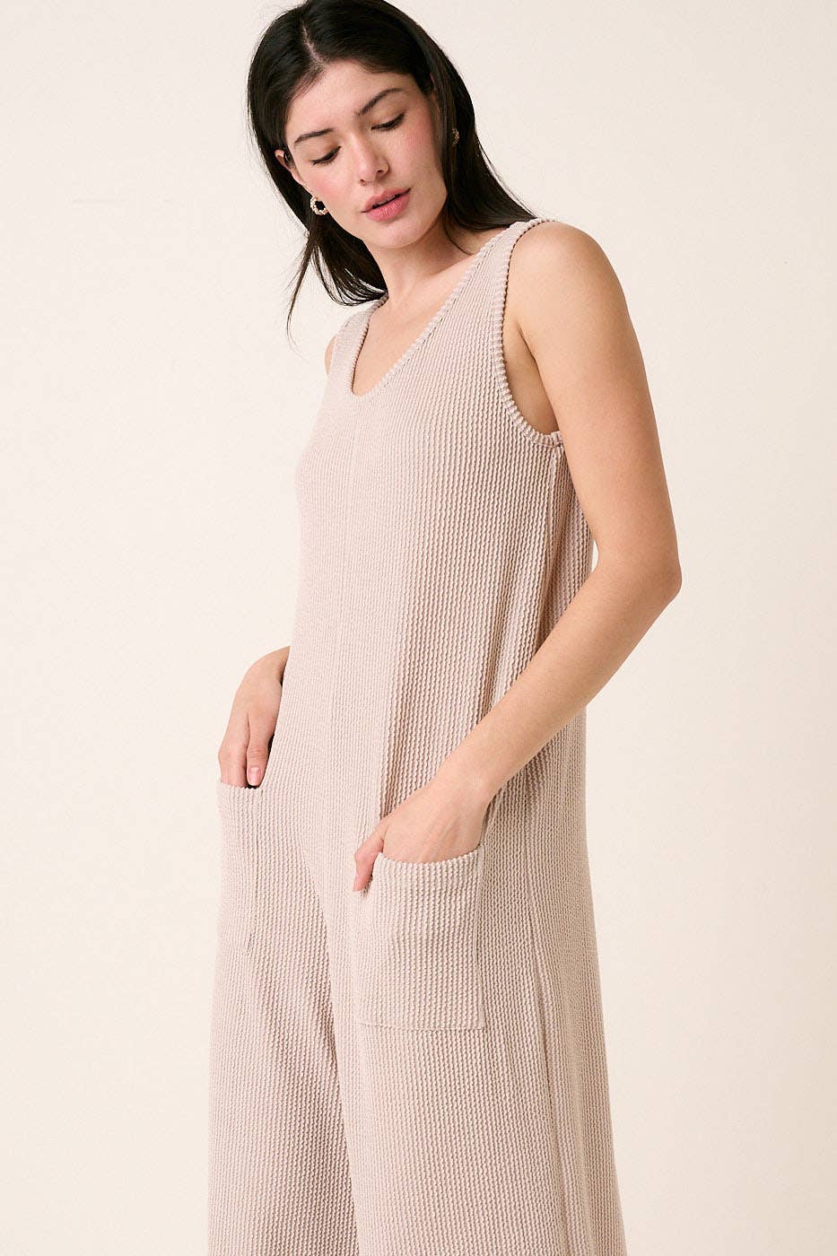 mittoshop - URBAN RIB KNIT POCKET DETAIL JUMPSUIT