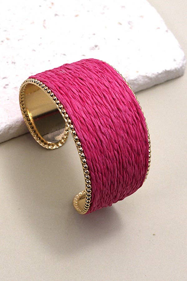 JOSSLYN by wall to wall - RAFFIA CUFF BRACELET | 10B3021002