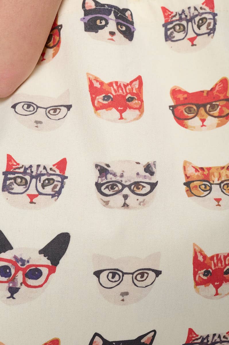 SM WARDROBE - KITTY WITH GLASS TOTE BAGS