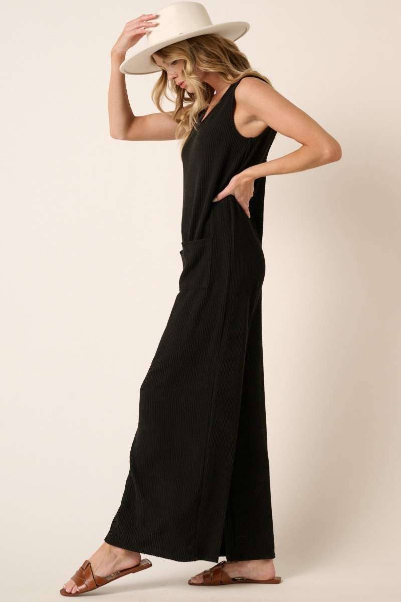 mittoshop - URBAN RIB KNIT POCKET DETAIL JUMPSUIT
