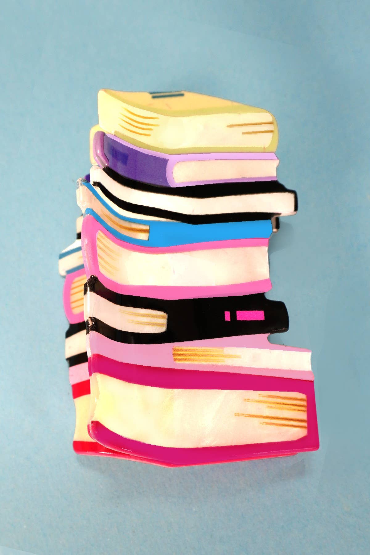JOSSLYN by Wall to Wall - BOOK STACK SCHOOL HAIR CLAW CLIPS | 40H857