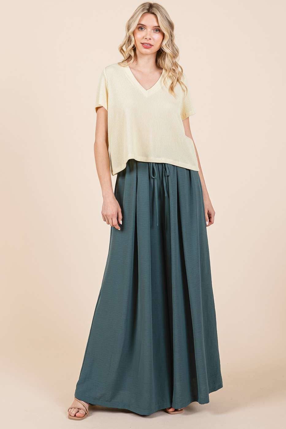 mittoshop - AIRFLOW PLEATED WIDE LEG PANTS