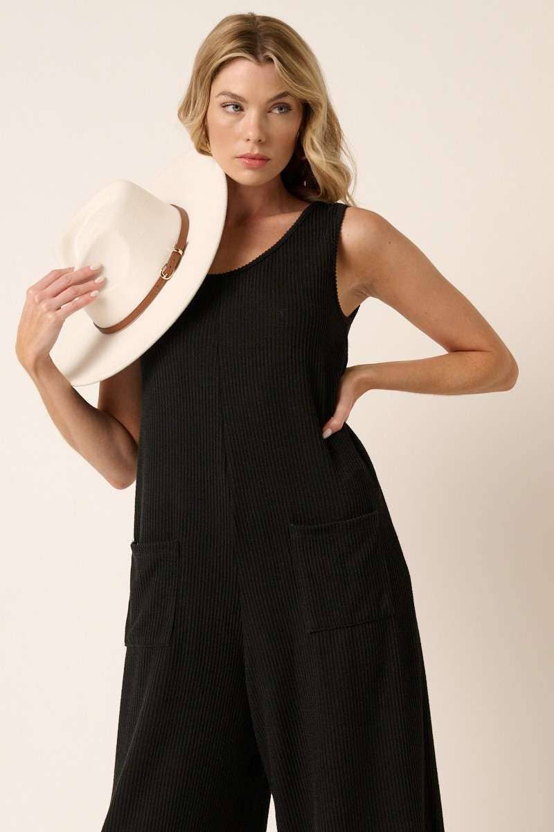 mittoshop - URBAN RIB KNIT POCKET DETAIL JUMPSUIT