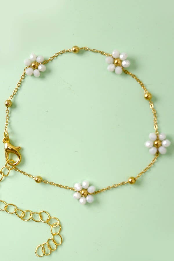JOSSLYN by Wall to Wall - SUMMER MULTI BEADED FLOWER CHARM BRACELETS | 40B108