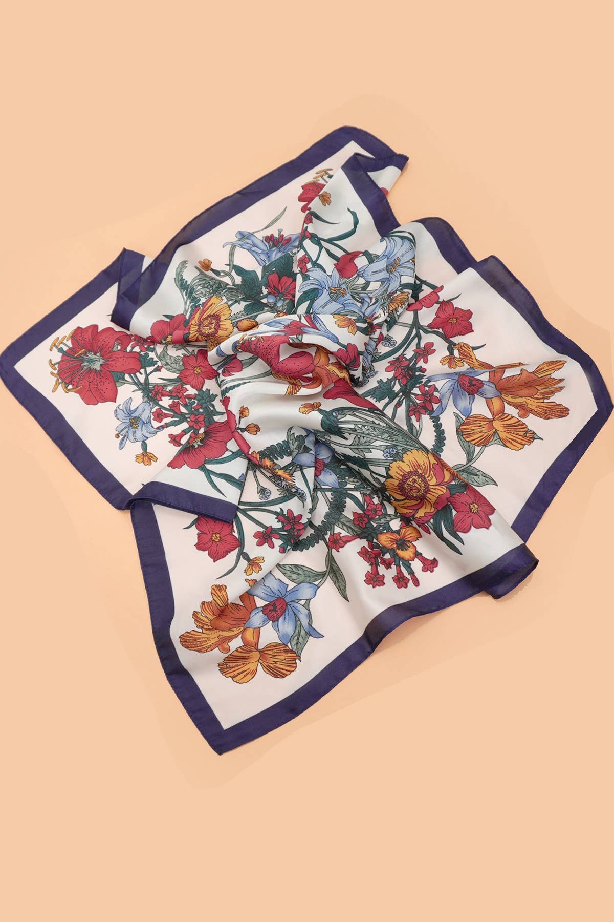 JOSSLYN by wall to wall - LARGE FLORAL PRINT BANDANA SCARF | 40SC651