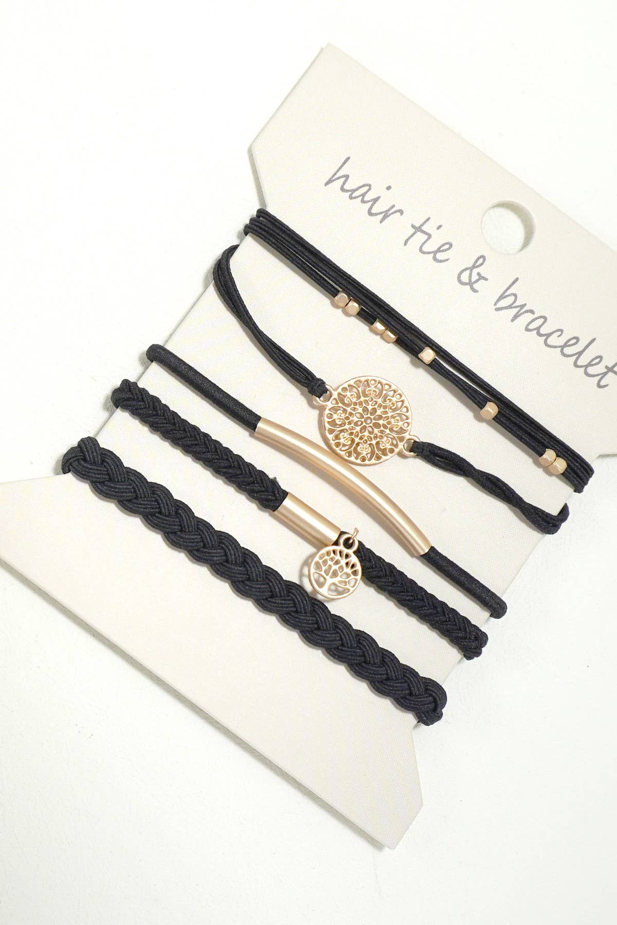 JOSSLYN by wall to wall - BOHO DUAL FUNCTION KNOT BRACELET HAIR TIES | 40BH100