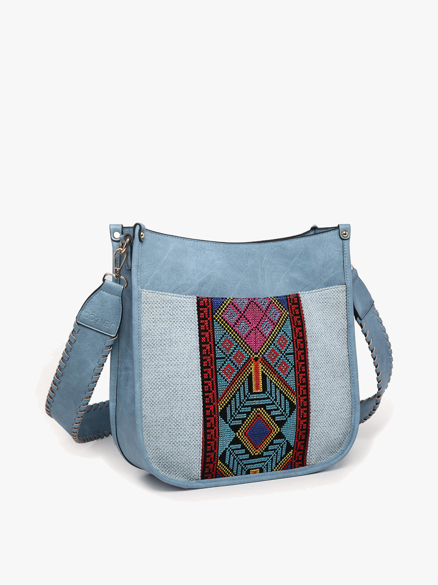 Jen & Co. - *SALE* M1977TRB Chloe Tribal Crossbody w/ Guitar Strap