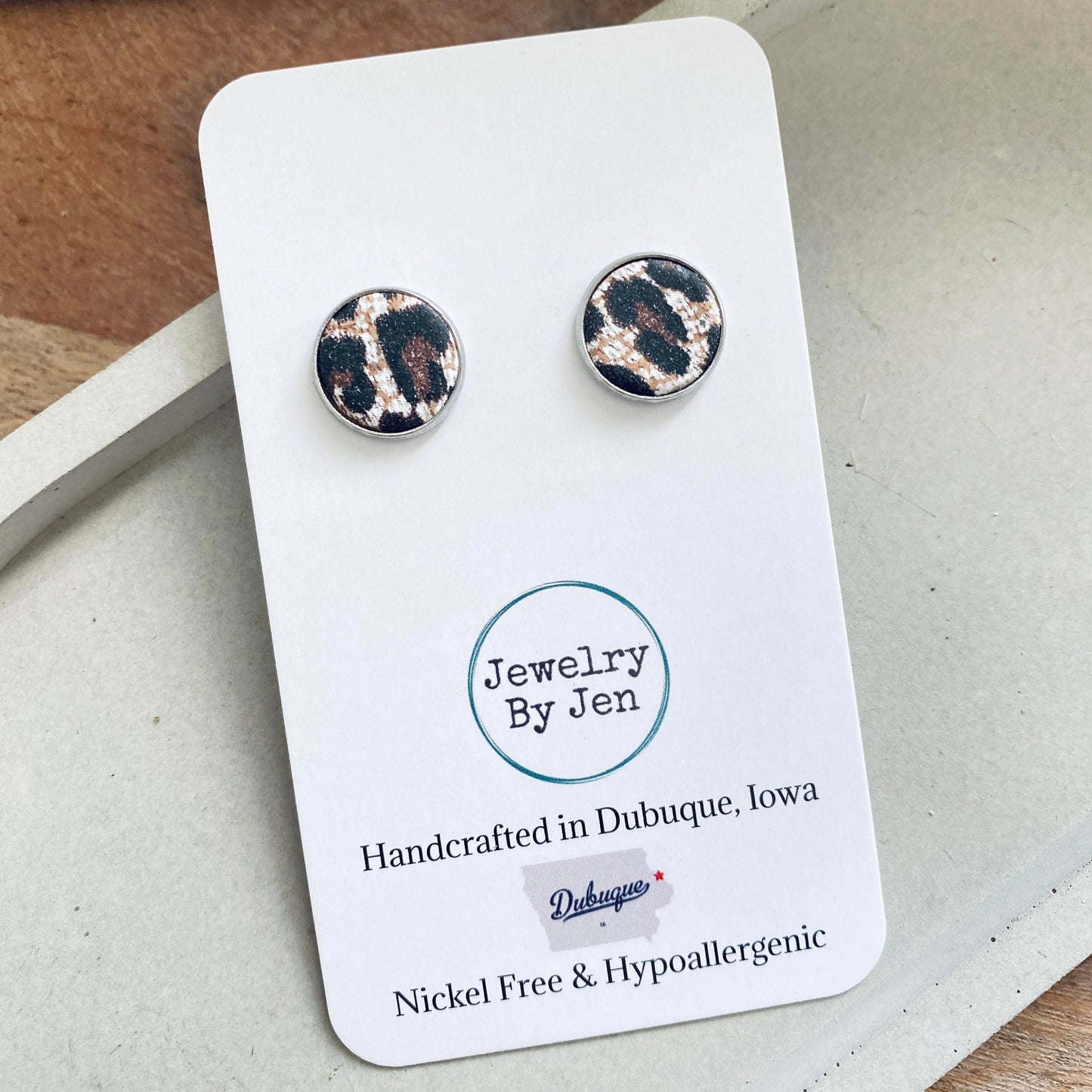 Jewelry By Jen - Stud Earrings: Baby Cheetah