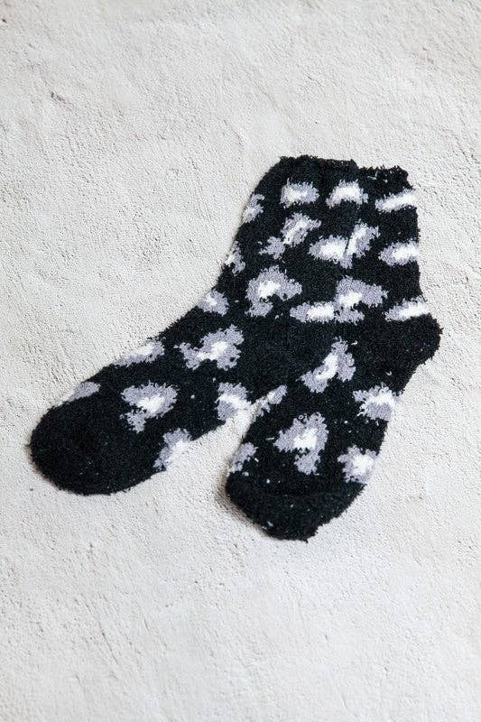 JOSSLYN by Wall to Wall - WARM CORAL FLEECE PLUSH ANIMAL FUZZY SOCKS | 40S02045