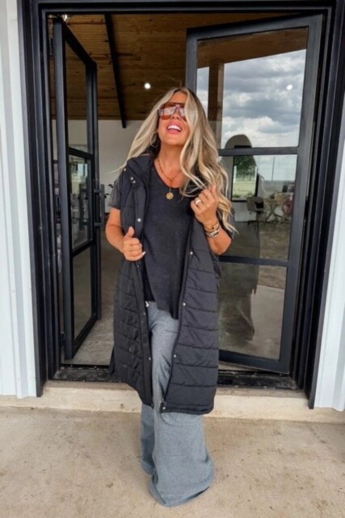 Blakeley long full zip puffer