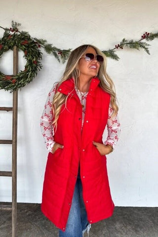 Blakeley long full zip puffer